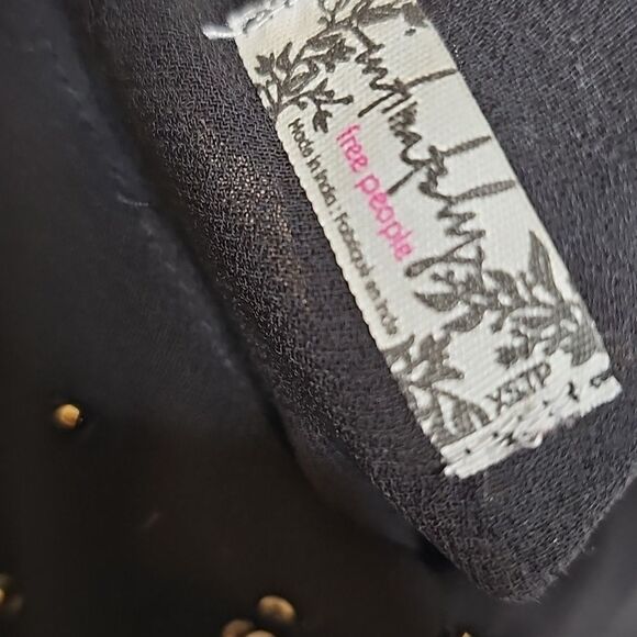 Free People Black Star Embellished Slip Camisole Beaded Sequin XS - Picture 7 of 9